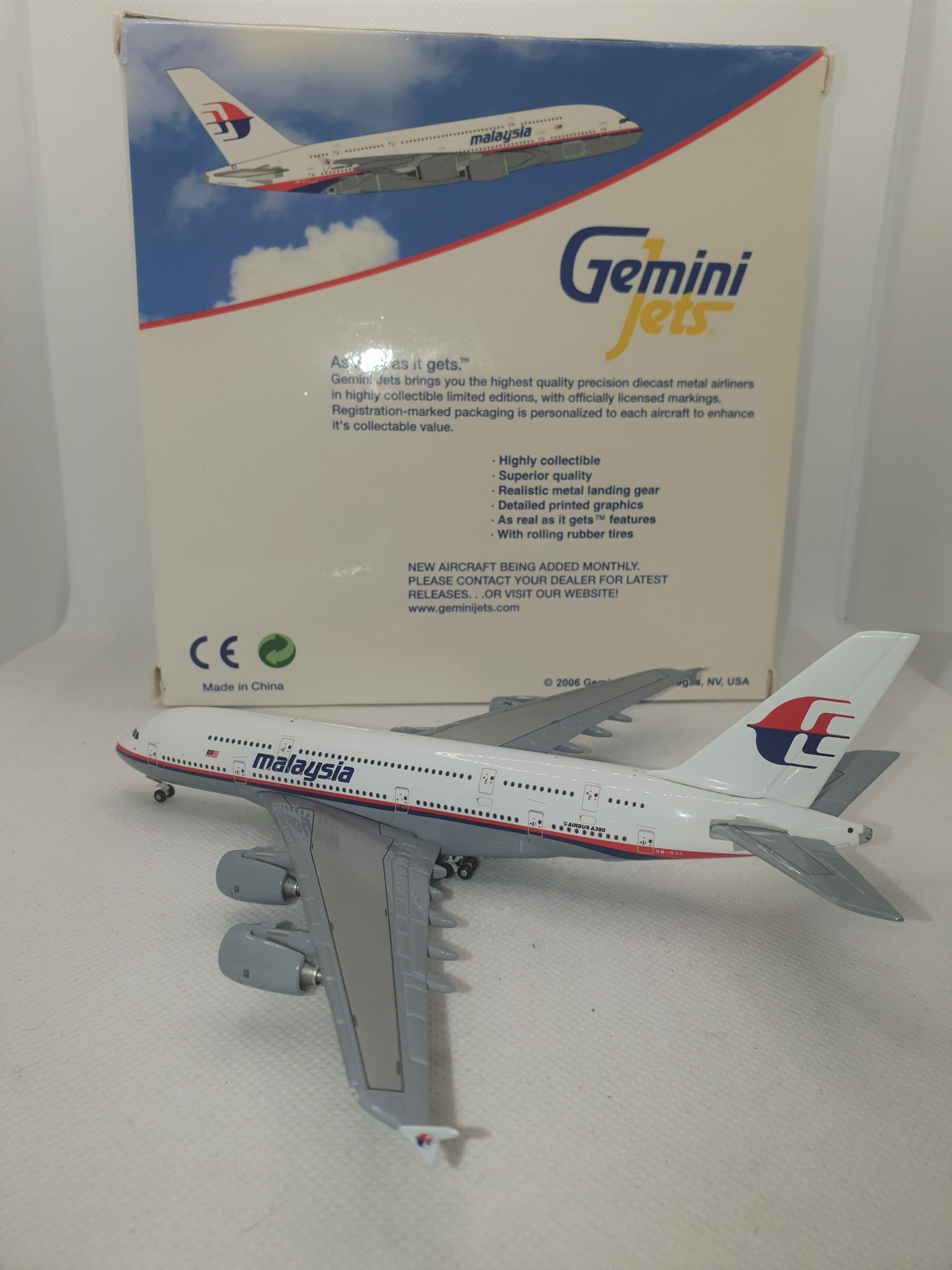 Gemini Jets 1:400 Malaysia Airlines 9M-GJJ Airbus A380-800 